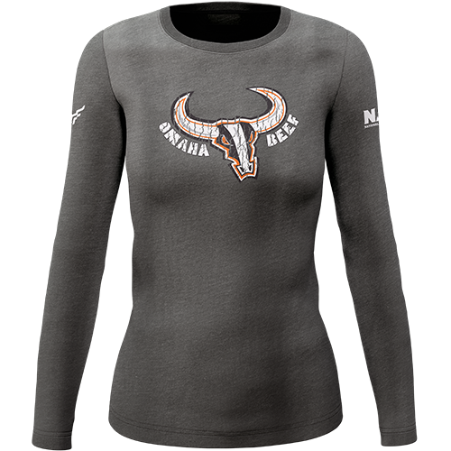 Omaha Beef | Women's Distressed L/S Tee
